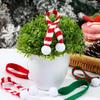 2025 Christmas Mini Knitted Doll Scarf  Hat Polyester Hair Ball Decorative Toy Accessories Strap Pet Scarf