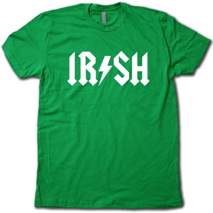IRISH T-Shirt - AC/DC Parody St. Patty s Day Green Beer Lovers Emerald Isle Tee! L