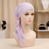 Elastic Cotton Women's Beanie Cap Soft Lady's Muslim Hijab Headscarf Turbantes Caps  Muslim Women