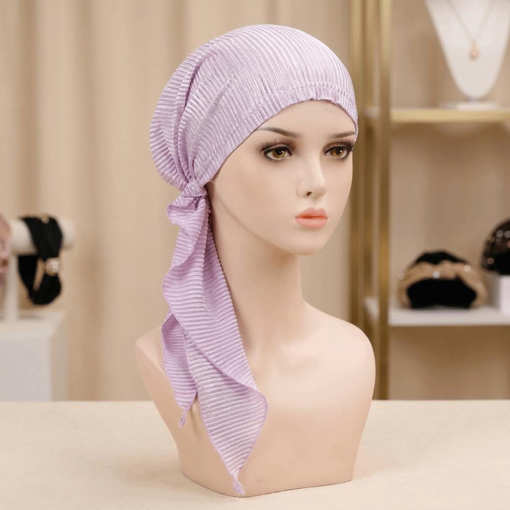 Elastic Cotton Women's Beanie Cap Soft Lady's Muslim Hijab Headscarf Turbantes Caps Muslim Women