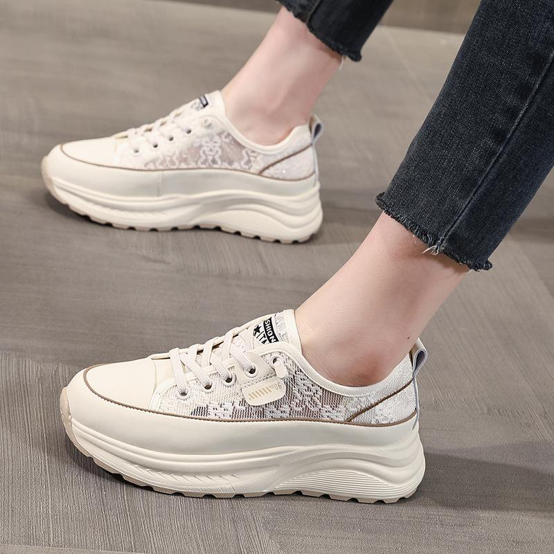 

thick-soled foam-soled little white shoes for women s ,one-pedal muffin Forrest Gump shoes, leather casual and lightweight board shoes 40