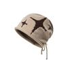 Edge Drawstring, Star Stacking Hat, Children'S Season Shows A Small Face, Baotou, Cold Hat, Warm Ear Protector, Knitted Hat