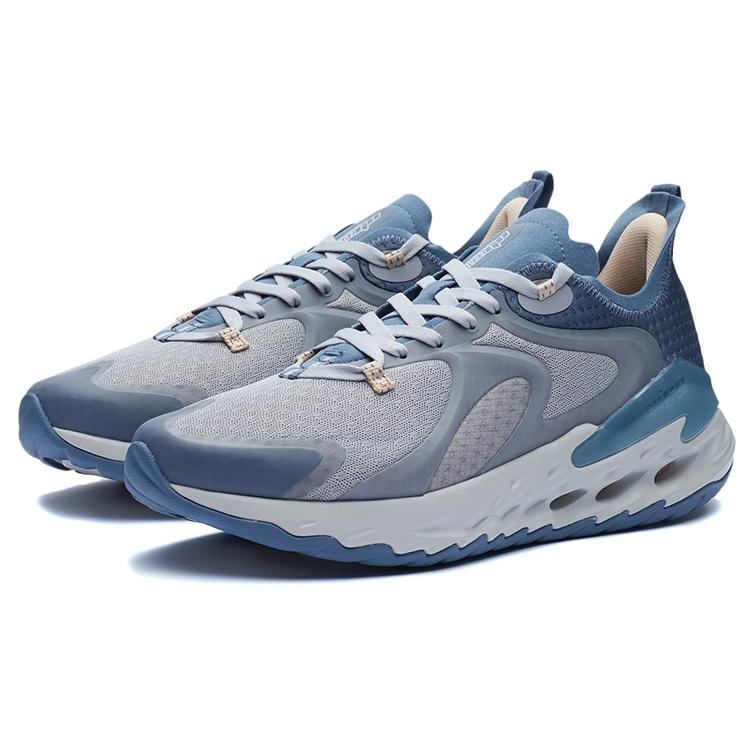 Li Ning Comfortable Cushioning Slip Resistant Abrasion Resistant Reflective Low top Running Shoes Men's Slate Blue ARER019-2