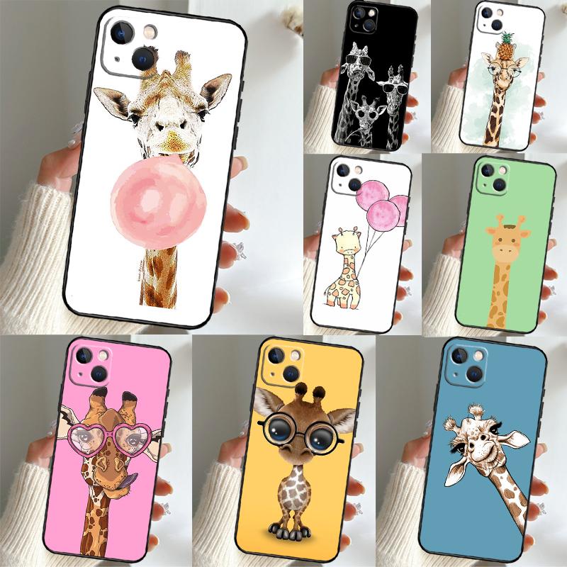 Cute Cartoon Animal Giraffe Cover For Xiaomi 17 Pro Max 15 14 Ultra 13T 14T 15T Pro POCO X7 X3 X5 X6 Pro F5 F6 F7 Case