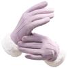 Women's winter gloves cycling skiing cycling gloves windproof and cold touch screen thickened heating and warm gloves