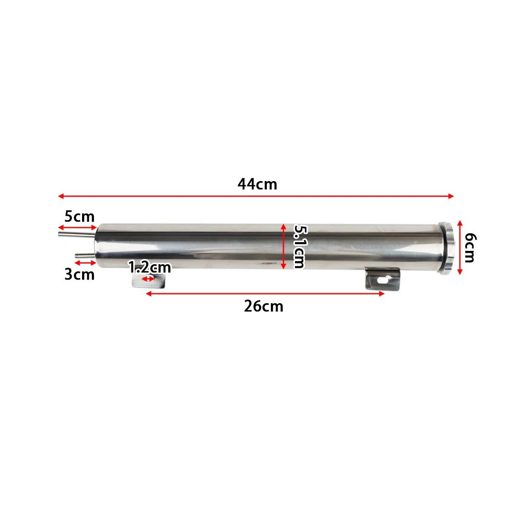 Universal 2 x13” / 3 x10” Radiator Coolant Overflow Puke Tank Polished Stainless Steel Radiator Coolant Overflow Tank Silver 2x15 inch -24OZ