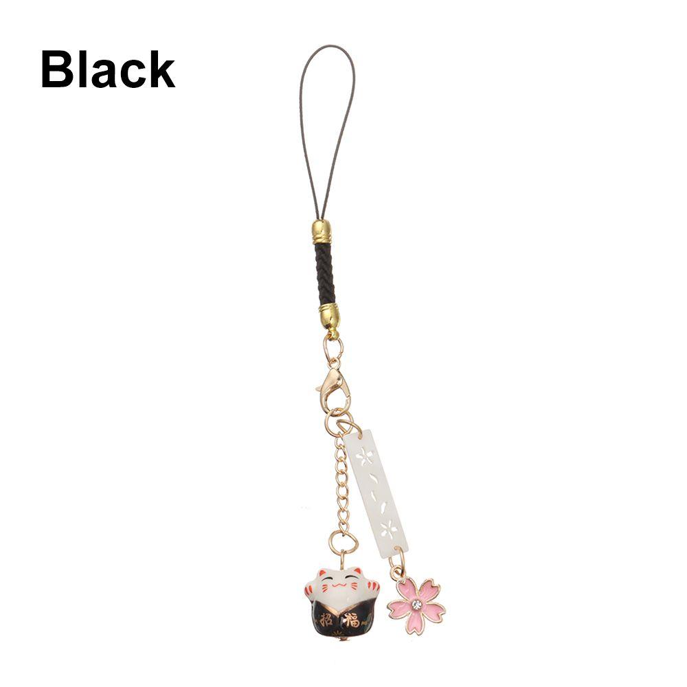 Hang Rope Keychain Wrist Rope Sakura Lucky Cat Phone Lanyard Anti-lost Lanyard Phone Strap Lanyard