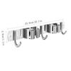 Wall Mounted Mop Rack  2 Racks And 3 Hooks  Stainless Steel Mop Rack Receive 2ML
