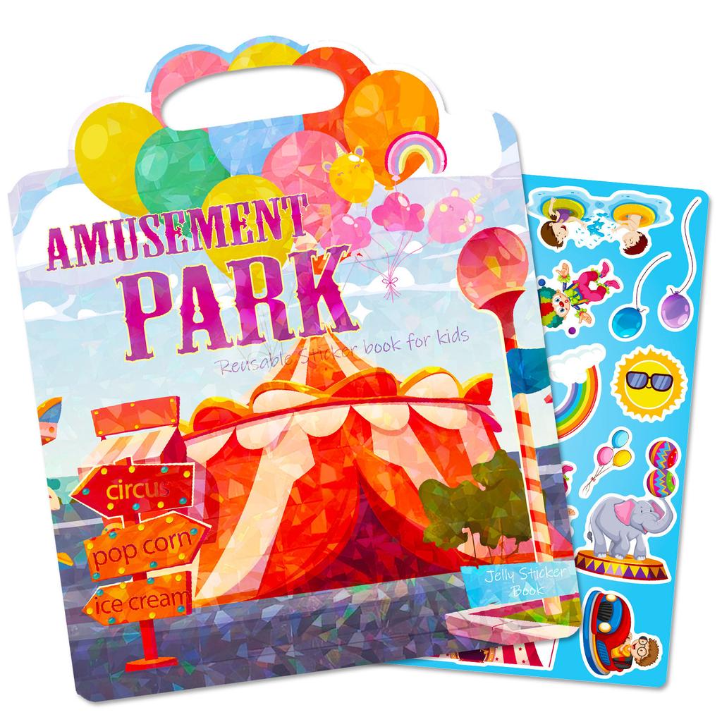 Children'S Playground Facilities Cognitive Concentration Cultivation Quiet Book Portable Jelly Sticker Book