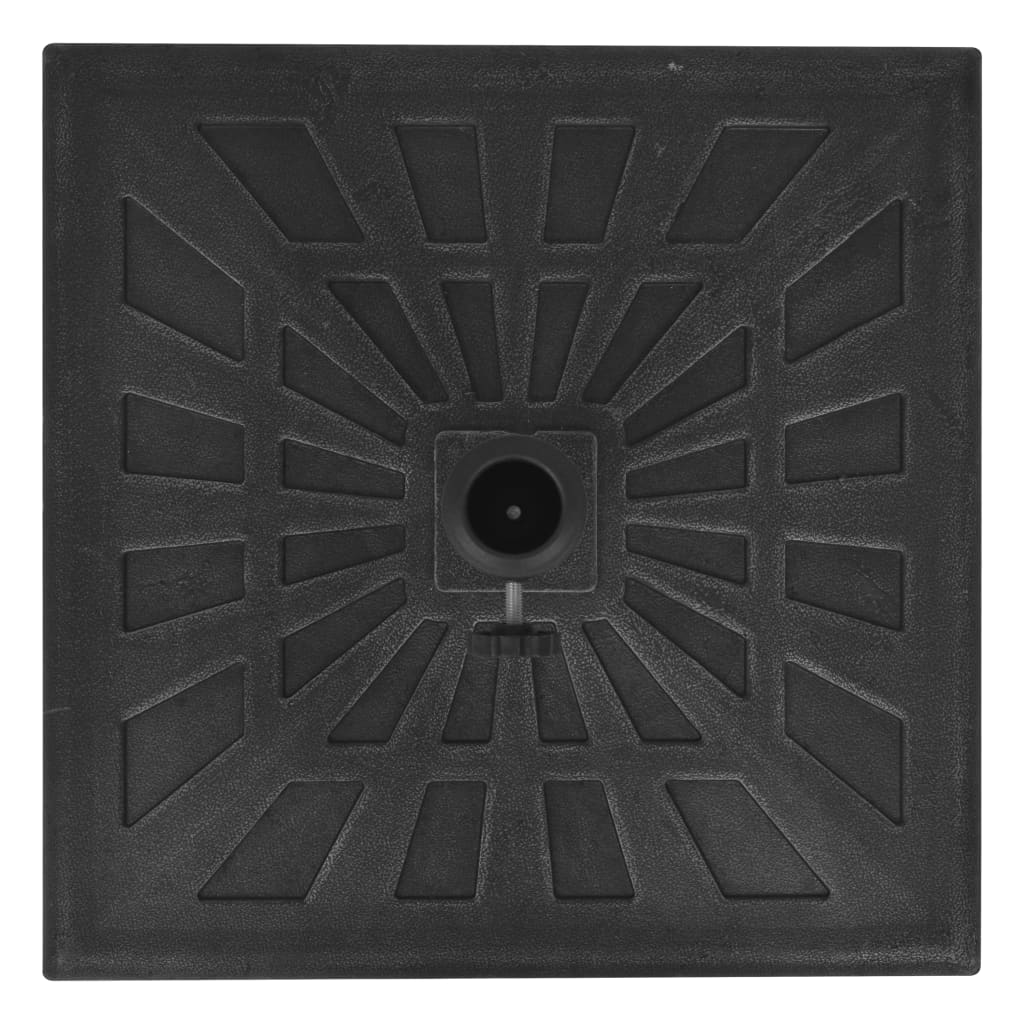 vidaXL Sonnenschirmständer Harz Quadratisch Schwarz 19 kg