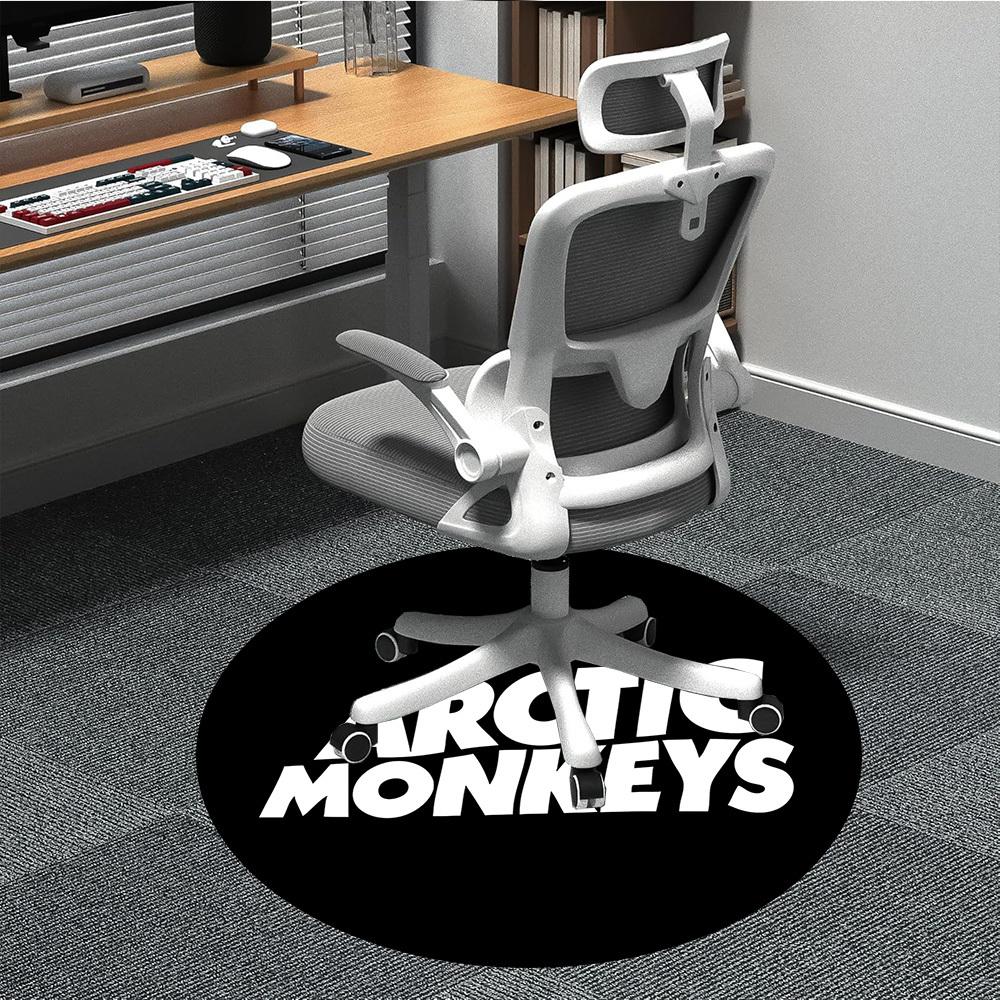 

1pc Arctic Monkeys Chair Carpet for Office, Indoor Non Slip Washable Polyester Fiber Carpet, Mat For Office, Machine Washable 80cm