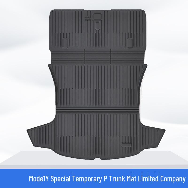 Tesla Model Y TPE Trunk Mat: Waterproof, Wear-Resistant, Easy to Clean Floor Protection