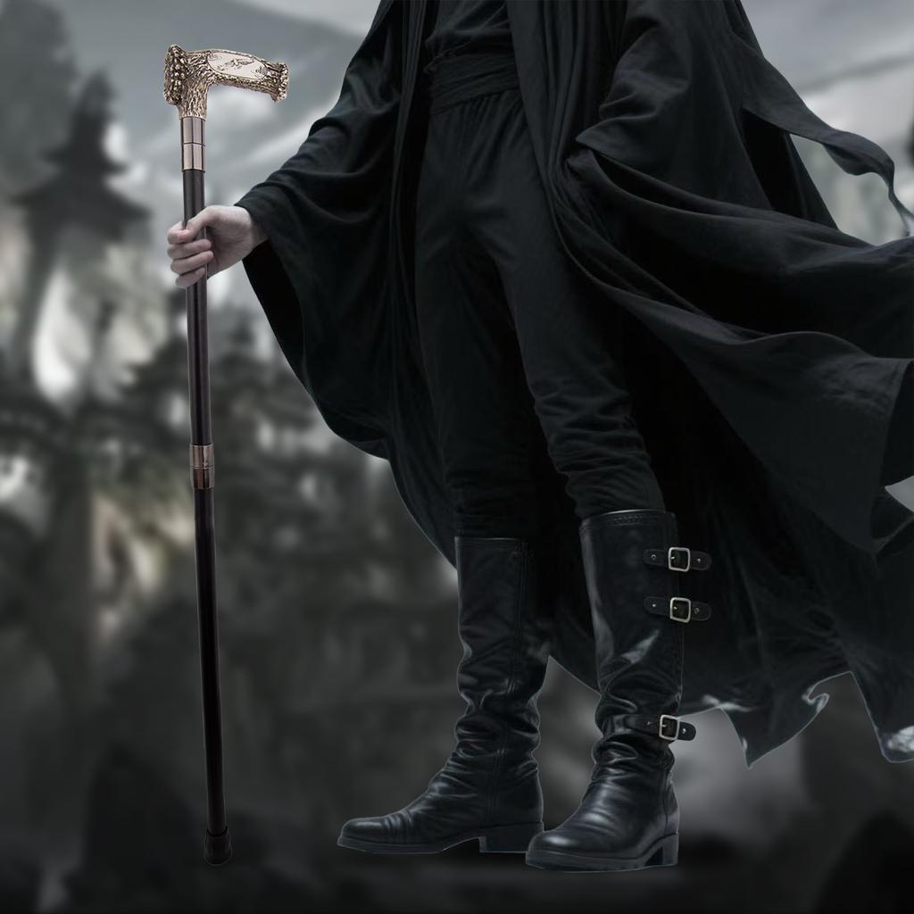 Silver Resin Eagle Tree Root Head Walking Cane Fashion Decorative Steel Stick Gentleman Elegant Cosplay Cane Knob Crosier 94cm