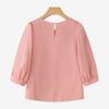 ZANZEA Women Casual Round Neck Solid Color Half Sleeve Blouse