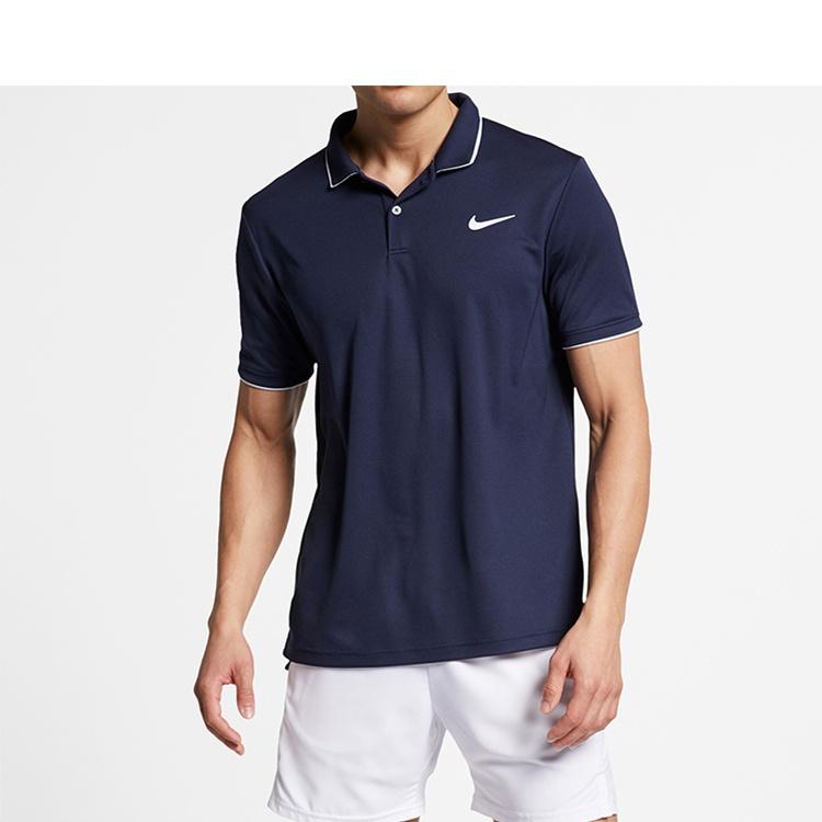 Nike Polos Homme Col Polo Bleu Modéré Autre 939138-452