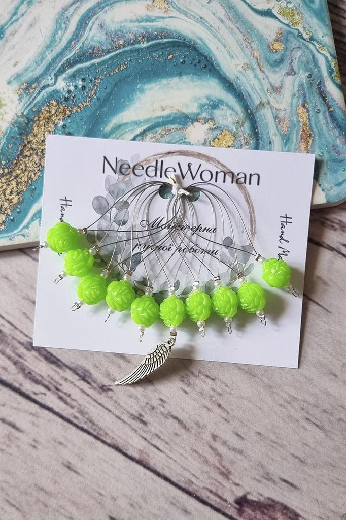 Handmade Knitting Stitch Markers – 10 Piece Set, Perfect for Needlework