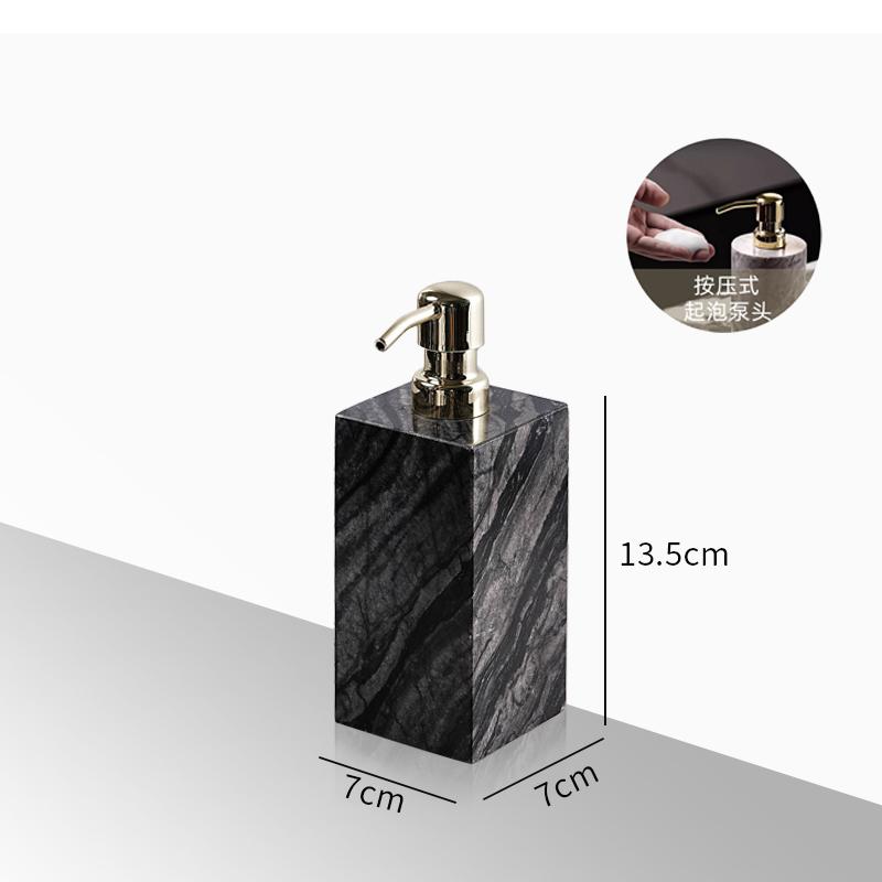 Creative Square Marble Lotion Bottle Hotel Bathroom Shampoo Refill Bottle Household Shower Gel Soap Dispenser Bathroom Accessory