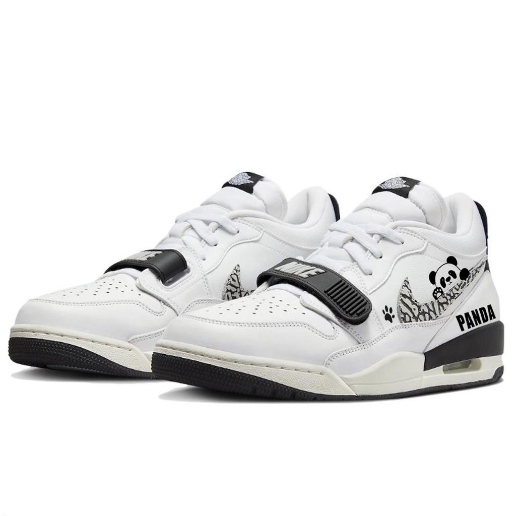 Jordan Legacy 312 Slip Resistant Slip Resistant Low top Vintage Basketball Shoes Men's White Black CD7069-110(Team40-)