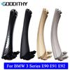 Car Inner Door Beige Black Ide Pull Handle Outer Cover Trim Set For BMW 3 Series E90 E91 E92 316 318 320 325 328i 2004-2012
