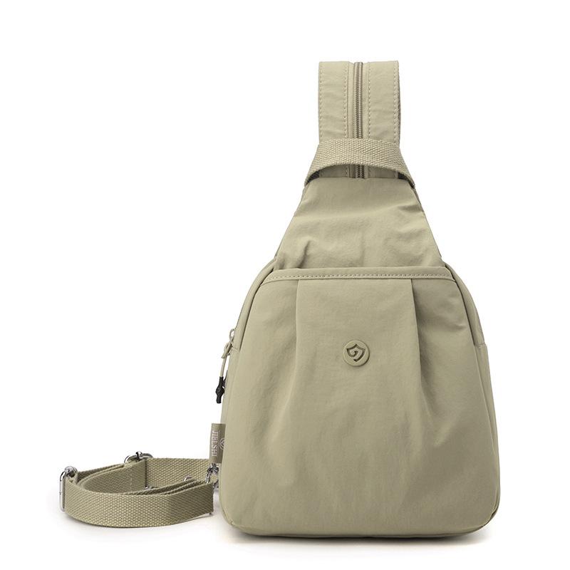 Korean Version Fashionable Casual Backpack for Women, New Multifunctional Chest Bag for Women, Nylon Waterproof Lightweight Travel Backpack for Women