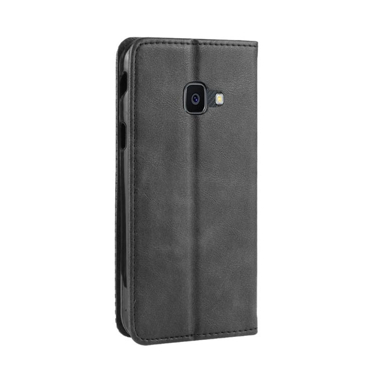 Magnetic Buckle Retro Crazy Horse Texture Horizontal Flip Leather Case for Galaxy Xcover 4s / Xcover 4  , with Holder & Card Slots & Photo Frame