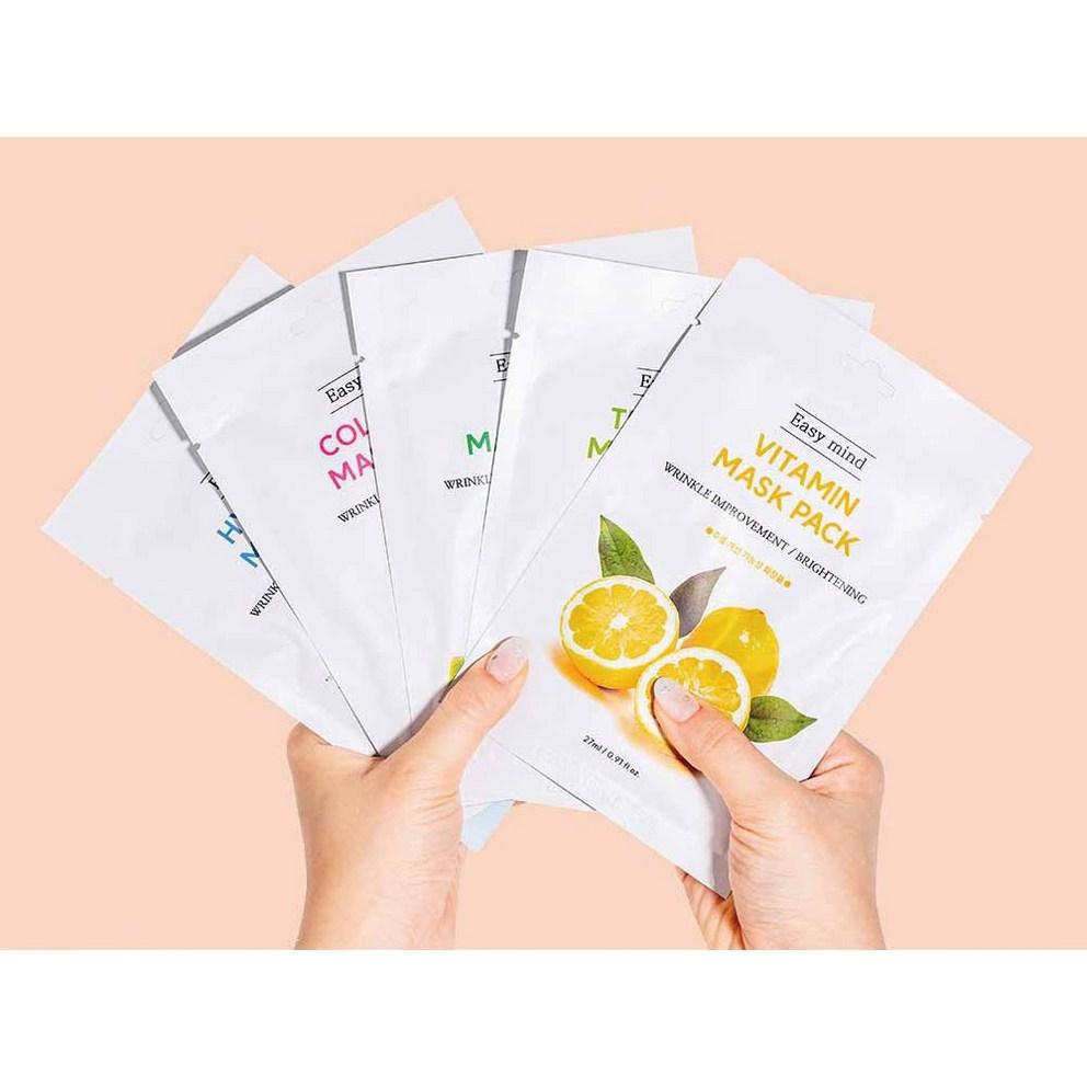 EasyMind Wrinkle Improvement Mask Pack Aloe, 10 sheets, 1 pack