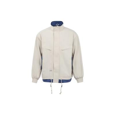 Spliced Colorblock Logo Zip-Up Jacket Men Outerwear Clear-Brown HY7242