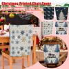 Christmas Printed Chair Cover, Available For Banquets, Family Dinners, Christmas Atmosphere, Home Decoration, Restaurant Christmas Decoration
