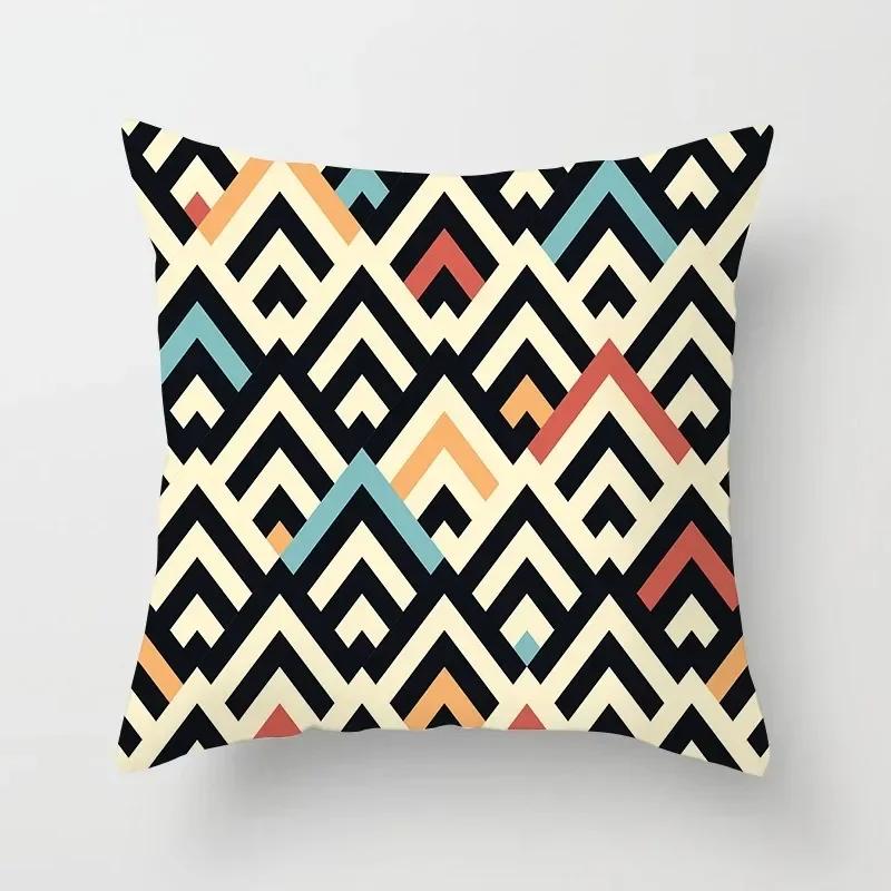 Car Living Room Sofa Cushion Cover Luxury Home Decoration Pillow Cover Rainbow Geometric Aesthetic Cushion Cover