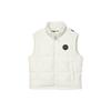 Printed Letter Zip-Up Stand Collar Sleeveless Down Vest Women Vests White L421W006-0074
