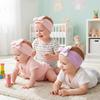 3 Color Set Cute New Unisex Baby Headband Comfortable Soft Elastic Nylon Hairband for 13-24m Children's Headwear