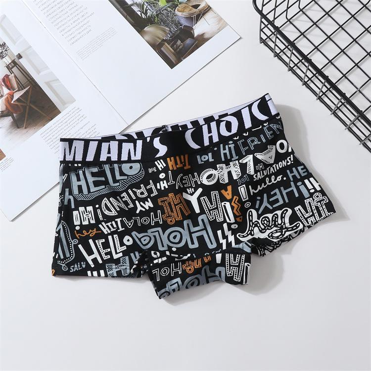Plus Size Women's Pure Cotton Cartoon Briefs - Antibacterial, Breathable, Unisex, Four-Corner Design
