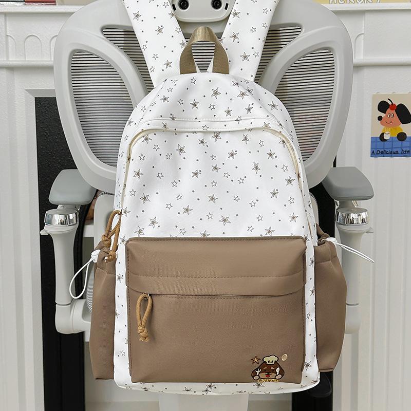 Schoolbag cute contrasting backpack female stars cute small fresh backpack high school student college student junior high school girl schoolbag
