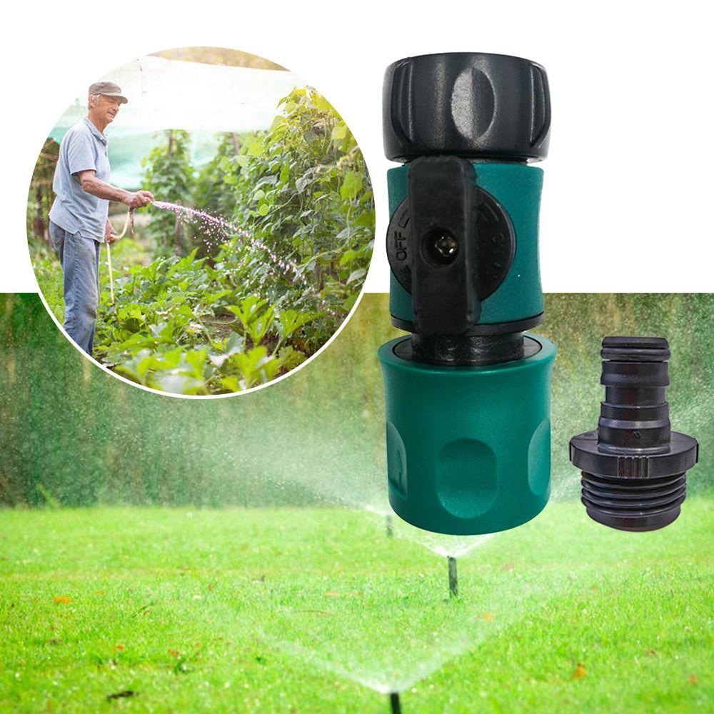 Plastic Valve Water Hose Coupling 3/4" Female Thread with Quick Connector Hose Adapter Switch Drip Irrigation