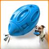 Rubber Sound-sounding Rugby Pet Ball, Teething and Chewable Dog Toy Ball