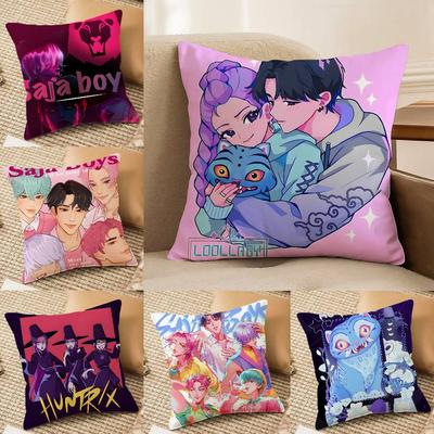 Saja Boys-S K-Pop Łowcy Demonów-H Film Anime Poszewka na poduszkę Jedwabista elegancka Wygoda Kanapa Łóżko Ukryty zamek Poszewka na poduszkę plażową