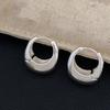 925 Silver Small Hoop Earrings for Women Vintage Simple Glossy Chunky Round Circle Earring Hypoallergenic Jewelry Gifts