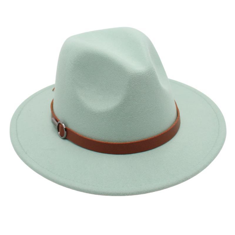 S New Retro British Top Hatsmall Belt Felt Hat Autumn And Winter European And American Jazz Hat Ins Style