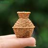 5Pcs Simulation Mini Labor Tools Miniature Woven Basket Handicrafts Creative DIY Micro Landscape Decor