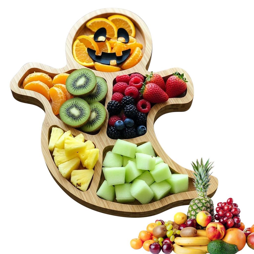 Halloween Charcuterie Board Tray - Wooden Serving Platter With Spooky Designs For Parties, Cheese & Charcuterie Display,  Table Centerpiece Decor