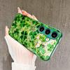 Crystal-like quality Four Leaf Clover PhoneCase Glass PhoneCase for Samsung Galaxy S26 S25 S24 S23 S22 FE Ultra Plus Exquisite