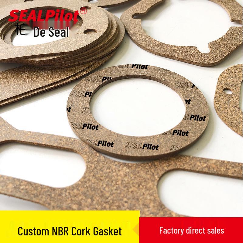 Oil-Resistant Rubber Cork Gasket for Printer Shock Absorption - Durable and Elastic.