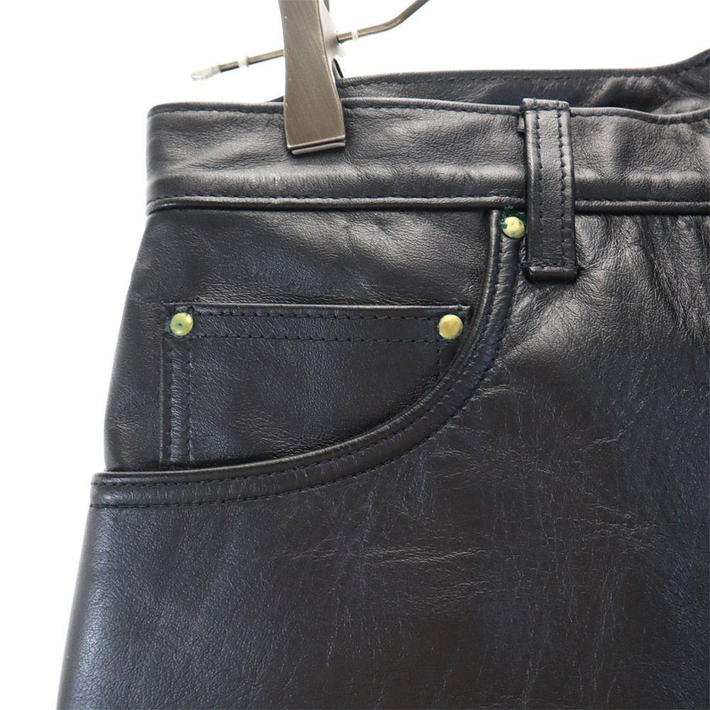 LOST WORLDS Made In USA Leather Pants W30 Black Men's Used