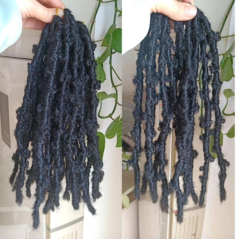 12inch Butterfly Locs Crochet Braid Distressed Goddess Pre Looped Pre-Twist Synthetic Hair Extension High Quality
