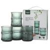 Lovewish Bamboo Leaf Glass Tumbler Set
