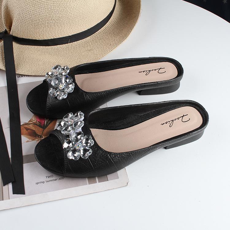 Yuzhihao Women s Summer Diamond One-Strap Sandals - Indoor/Outdoor Fashion Slippers 38-39