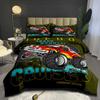 Off-road Pickup Truck Plaid Digital Print Microfiber Comforter Set - 3 Piece Bedding Set