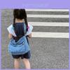 Trendy Denim Casual Shoulder Bag For Kids Unisex Stylish Outdoor Travel Use