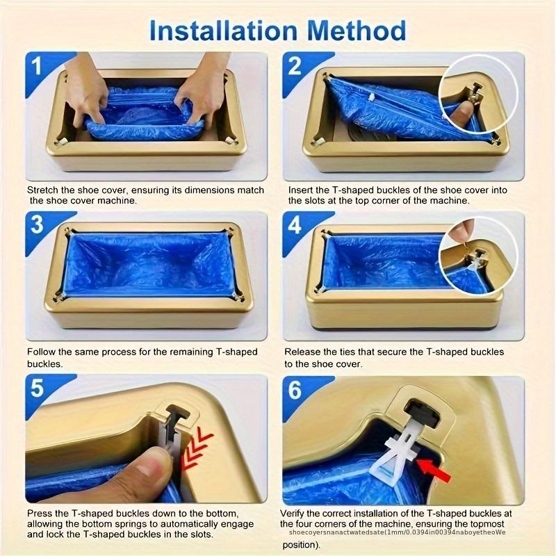 New Shoe Cover Machine with 100 Shoe Covers Automatic Shoe Wearing Device for Parties Gatherings Home Use To Avoid Guests' Shoes