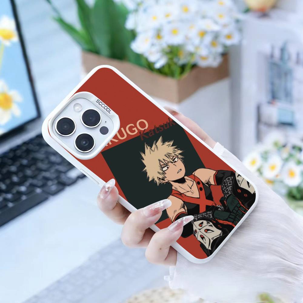 Katsuki Bakugo p-Hero Academia Phone Case For iPhone 17,16,15,14,13,12,Pro MAX Black Matte Shockproof Cover